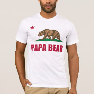 Papa-Bärenflagge in Kalifornien T-Shirt