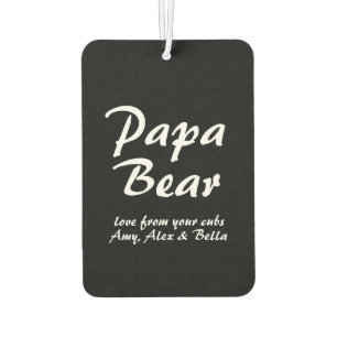 Papa-Bärenskript des Vaters Auto Autolufterfrischer