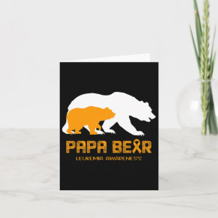 Papa Bärenunterstützung Leukämie Bewusstsein Karte