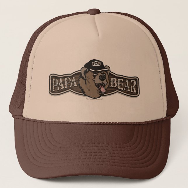 Papa-Bärn-Abnutzungs-Logo Truckerkappe (Vorderseite)