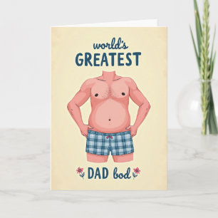 Papa-Bauch Süße Vatertagskarte Karte