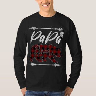 PAPA BEAR Buffalo Kariert Flannel Vatertag Chris T-Shirt