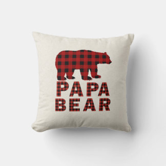 Papa Bear Buffalo Kariert Throw Kissen