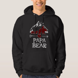Papa Bear Christmas Pajama Red Kariert Buffalo Des Hoodie