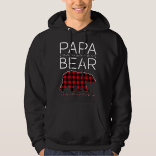 Papa Bear Christmas Pajamas Matching Family Karier Hoodie