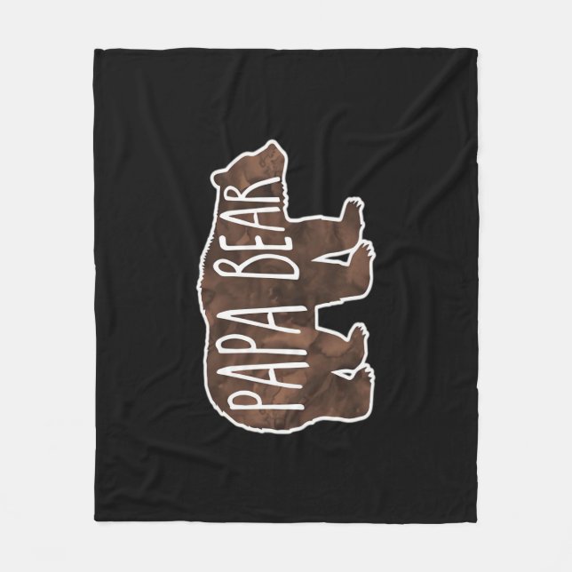 Papa Bear Classic Fleecedecke (Vorderseite)