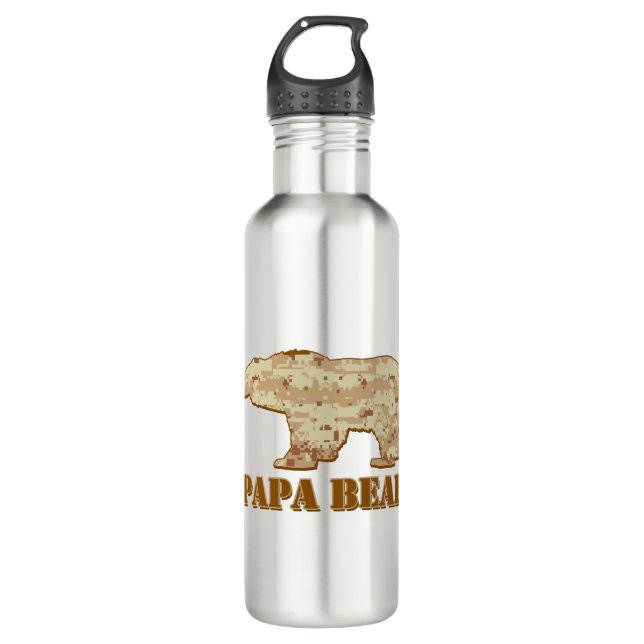 PAPA-BEAR EDELSTAHLFLASCHE (Vorderseite)