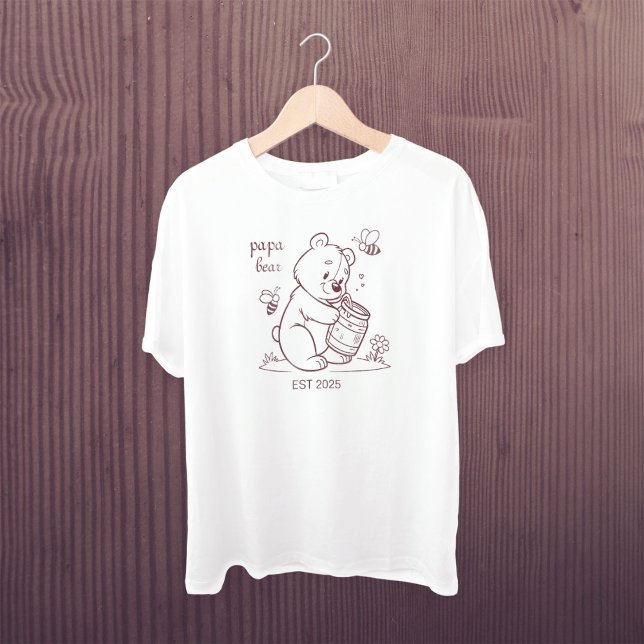 Papa Bear Est 2025 T-Shirt (Von Creator hochgeladen)