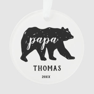 Papa Bear Famille Ornements de Noël modernes