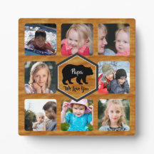 Papa Bear Foto Collage Imitate Holz