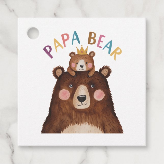 Papa Bear Geschenkanhänger (Vorderseite)