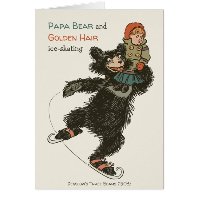 Papa Bear & Golden Hair CC0470 Märchenkarte (Vorne)