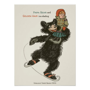 Papa Bear & Golden Hair Skaten CC0929 Messe Poster