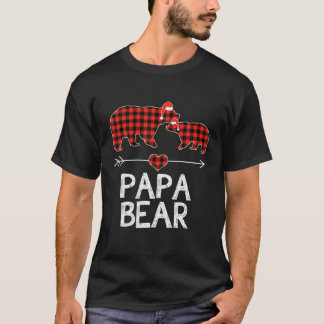 Papa Bear Karierter Weihnachtsbär Weihnachtsfest T-Shirt