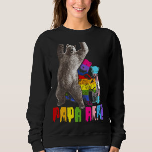 Papa Bear Lgbt Gay Trans Pride Support Lgbtq Parad Sweatshirt