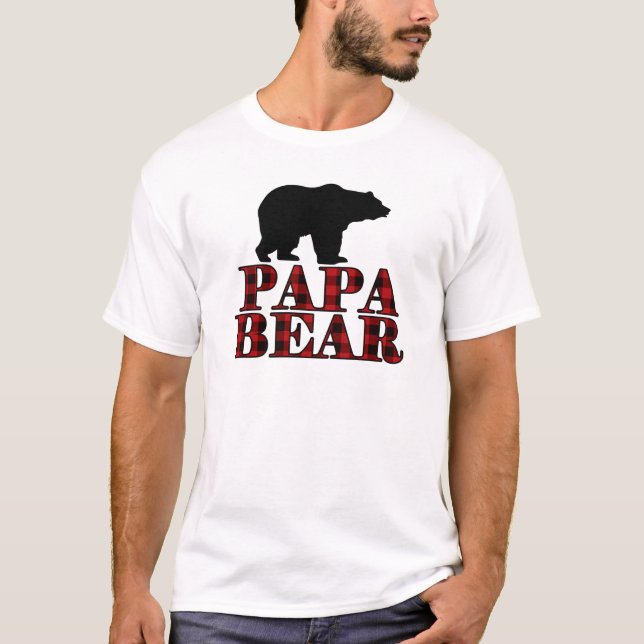 Papa Bear Lumberjack Party Vater T-Shirt (Vorderseite)