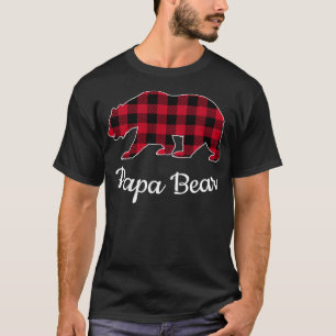 Papa Bear Pajama Red Buffalo Kariert T-Shirt