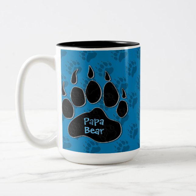 Papa Bear Papa Family Mug (Gauche)