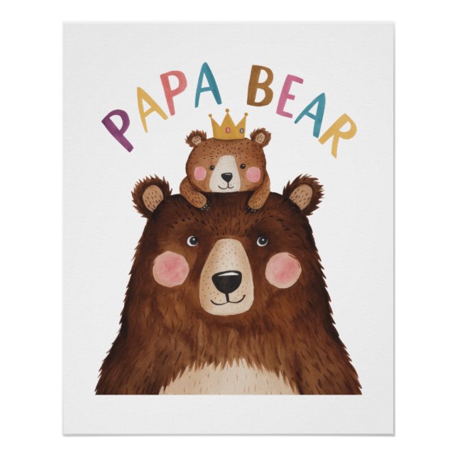 Papa Bear Poster (Vorderseite)