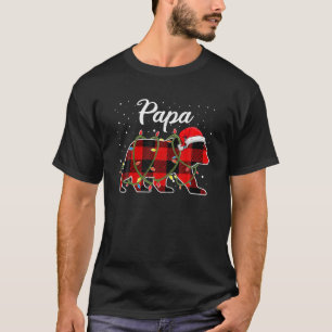 Papa Bear Red Buffalo Kariert Bonus Mama Bear Paja T-Shirt