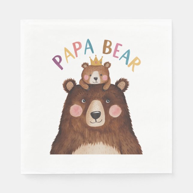 Papa Bear Serviette (Vorderseite)