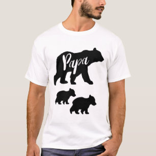 Papa Bear T Shirt mit zwei Hubs