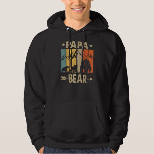 Papa Bear Vater von 2 Vätern zwei Kindern Papa Be Hoodie
