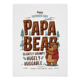 Papa Bear Vibes - leicht grimmig, unglaublich häss Poster