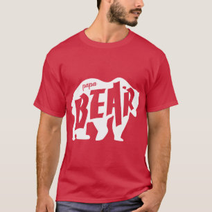 Papa Bear White Silhouette. T-Shirt