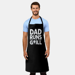 Papa betreibt den Grill BBQ Schürze