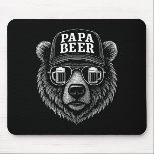 Papa Bier - Lustiger Papa-Bär Trinkhumor Mousepad