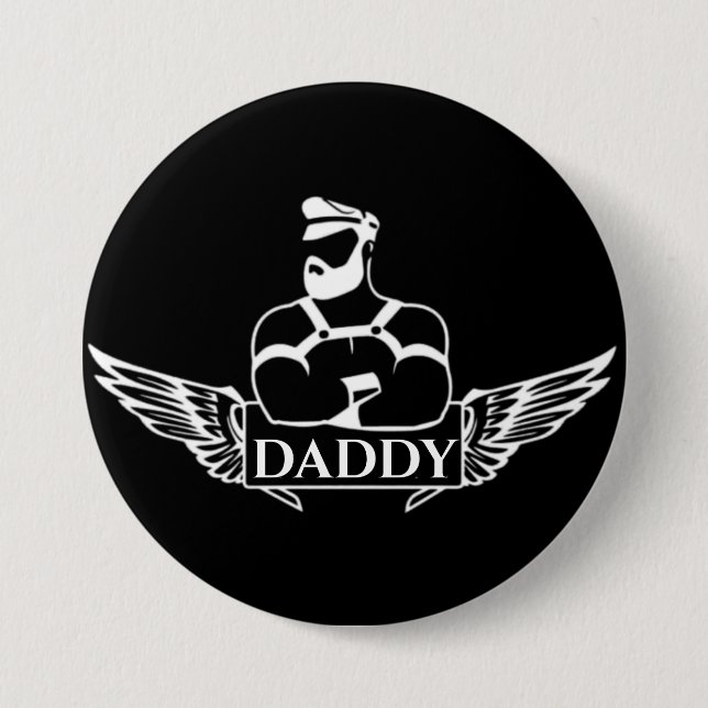 Papa (Biker/Leder)  Button (Vorderseite)