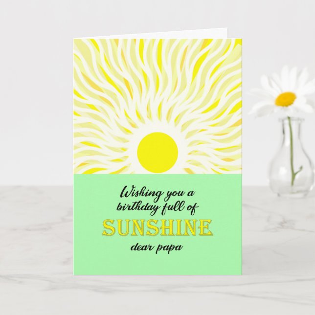 Papa Birthday Bright Sunshine Card Karte (Kleine Pflanze)