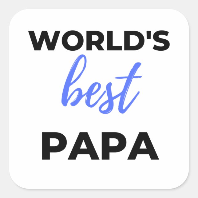 Papa bl quadratischer aufkleber (Vorderseite)
