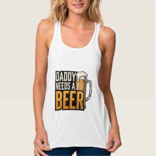 Papa braucht ein Bier Vintage Gravur Shirt Design_