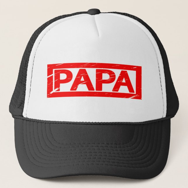 Papa-Briefmarke Truckerkappe (Vorderseite)