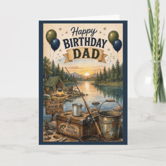 Papa Camping Geburtstag Karte