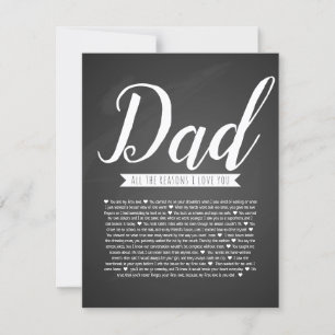 Papa carte d'anniversaire toutes les raisons pour 