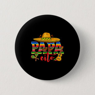 Papa cito fünf mexikanischer sombrero familie button