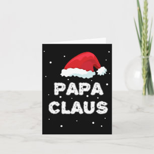 Papa Claus - Familienhaus - Pajama Matching Xmas Karte