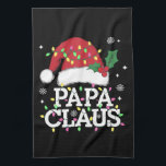 Papa Claus Weihnachts-Lichter Pajama Familie Match Geschirrtuch<br><div class="desc">Papa Claus Weihnachts-Lichter Pajama Familie Matching</div>