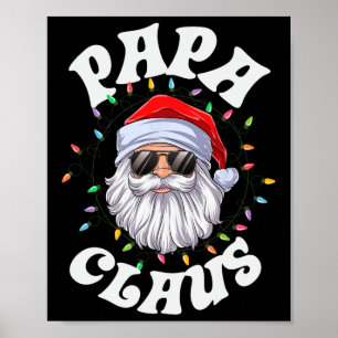 Papa Claus Weihnachts Vater Familie Matching Paj Poster