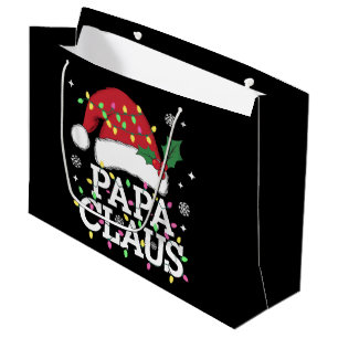 Papa Claus Weihnachtslicht-Pyjama-Familien-Matchin Große Geschenktüte
