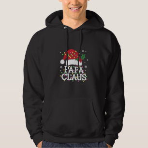 Papa Claus Weihnachtslichter Pyjama Familie passen Hoodie