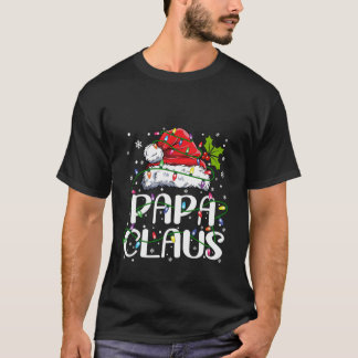 Papa Claus Weihnachtslichter Pyjama Familie passen T-Shirt