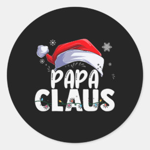 Papa Claus Xmas Familie Matching Oma Funny Chri Runder Aufkleber
