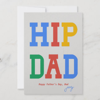 Papa cool, carte de fête des pères personnalisée p