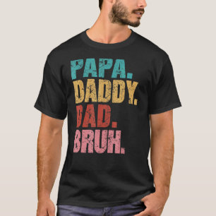 Papa Daddy Vater Bruh Retro Vintag Gefärbte Krawat T-Shirt