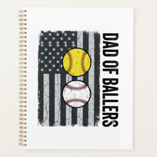 Papa de Ballers Softball Baseball Patriotique