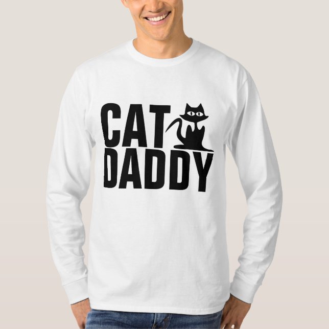 PAPA de CAT, T-shirts drôle de papa de chat (Devant)